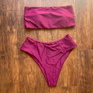 Strapless bikini set